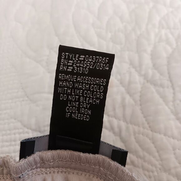 AGB Maxi Skirt M Beige Crinkled Texture Asymmetrical Hem Elastic Waist Lined - Picture 11 of 11